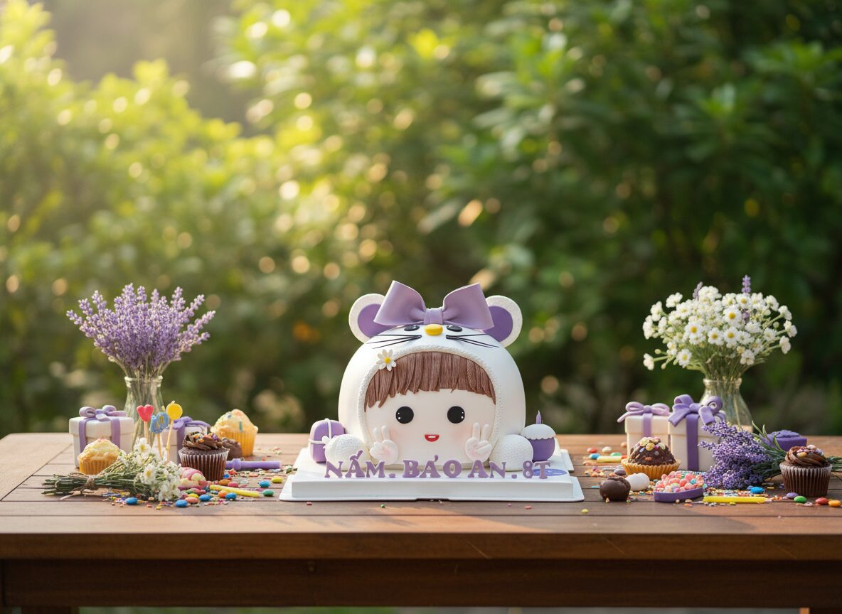 Mẫu bánh chuột tím mộng mơ