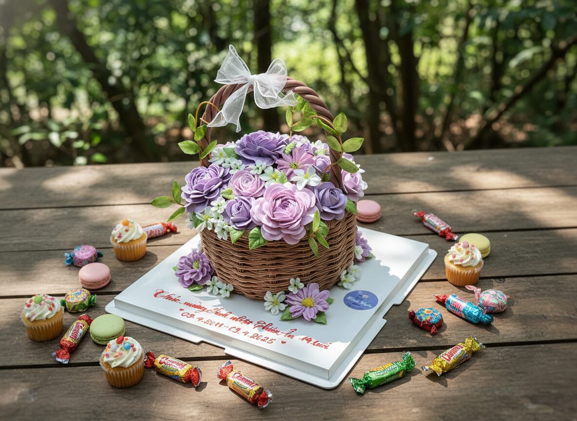 Alternative view of Mẫu bánh giỏ hoa